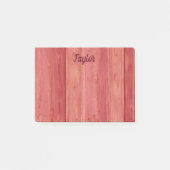 Rood hout post-it® notes (Voorkant)