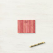 Rood hout post-it® notes (Op bureau)