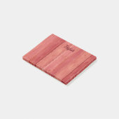 Rood hout post-it® notes (Schuin)