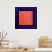 rood hout poster (Keuken)