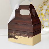 Rood hout & Tan Bruin Gitaar Bruiloft Bedankdoosjes