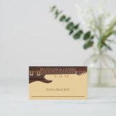 Rood hout & Tan Bruin Gitaar Trouwlied Aanvraag Informatiekaartje (Staand voorkant)