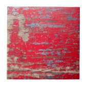 Rood  hout tegeltje (Voorkant)