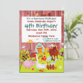 Rood hout - uitnodiging (Staand voorkant)