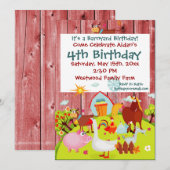 Rood hout - uitnodiging (Voorkant / Achterkant)