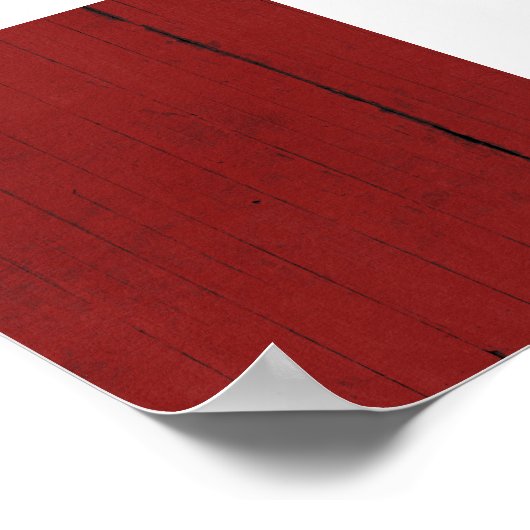 Rood hout van Barn-deur Poster (Hoek)