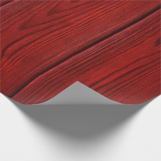 Rood houten rol cadeaupapier (Hoek)