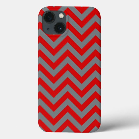 Rood, houtskool Grote Chevron ZigZag Pattern Case-Mate iPhone Case (Achterkant)
