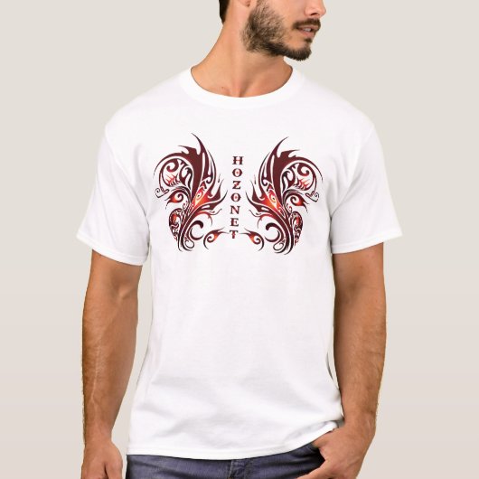 Rood-Hozonet overhemd T-shirt (Voorkant)