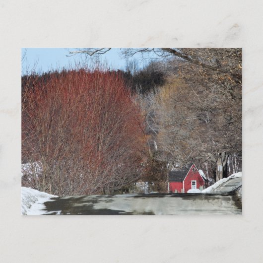 Rood huis op de Lane Briefkaart (Voorkant)