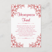 Rood  Huwelijksreis Fonds Informatiekaartje (Voorkant)