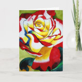 Rood hybride Roos van thee Blokkerkaart van Valent Feestdagen Kaart (Voorkant)