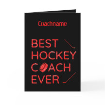 Rood ijs - Beste hockeycoach ooit bedankkaart