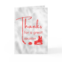 Rood ijs - Grote hockeybus bedankt je kaart