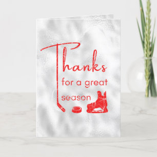 Rood ijs - Grote hockeybus bedankt je kaart