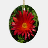 Rood IJzerblazer, kleurrijk tapijt Plant Keramisch Ornament (Rechts)