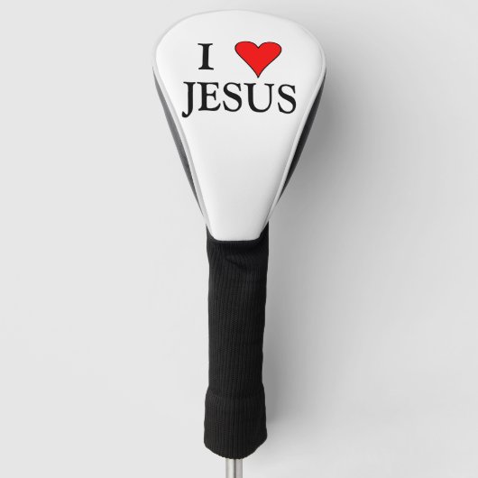 Rood IK HART JEZUS Golfheadcover (Voorkant)