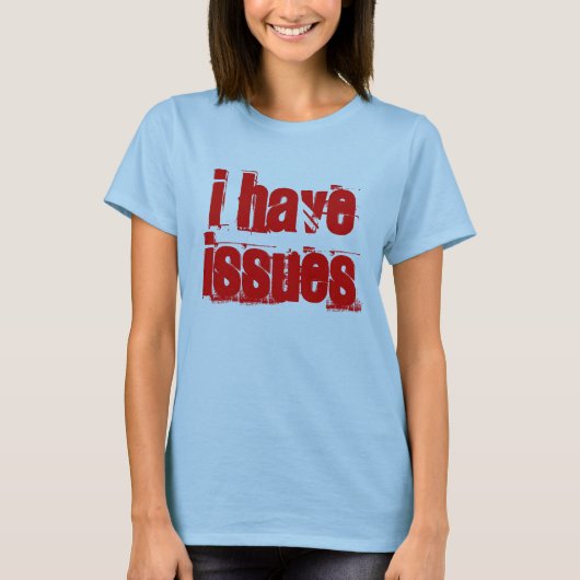 Rood ik heb problemen met T-Shirt (Voorkant)