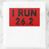 Rood Ik Ren 26.2 Sticker (Tas)