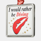 ROOD IK ZOU LIEVER DUIKEN INSPIREREND ONTWERP METALEN ORNAMENT (Links)