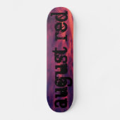 rood in augustus persoonlijk skateboard (Voorkant)