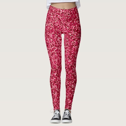Rood in brand leggings (Voorkant)