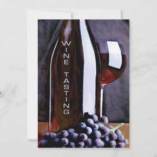 Rood in de Shadows Wine Tasting Kaart (Voorkant)