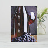 Rood in de Shadows Wine Tasting Kaart (Staand voorkant)