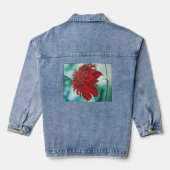 Rood in drijfmest denim jacket (Achterkant)