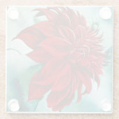 Rood in drijfmest glazen onderzetter (Achterkant)