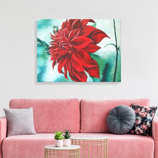 Rood in Fury Canvas Afdruk (Insitu (Woonkamer))