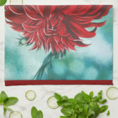 Rood in Fury Theedoek (Gevouwen)