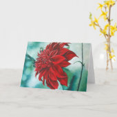 Rood in Fury Wenskaart Kaart (Gele Bloem)