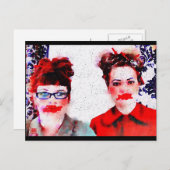 Rood in het Briefkaart Face (Voorkant / Achterkant)