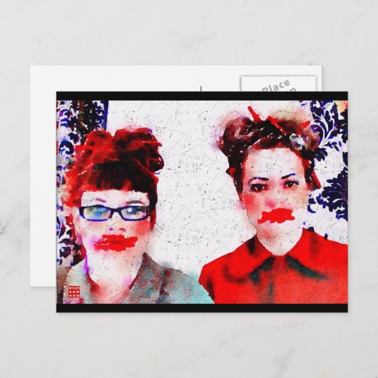 Rood in het Briefkaart Face (Voorkant / Achterkant)