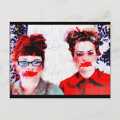 Rood in het Briefkaart Face (Voorkant)