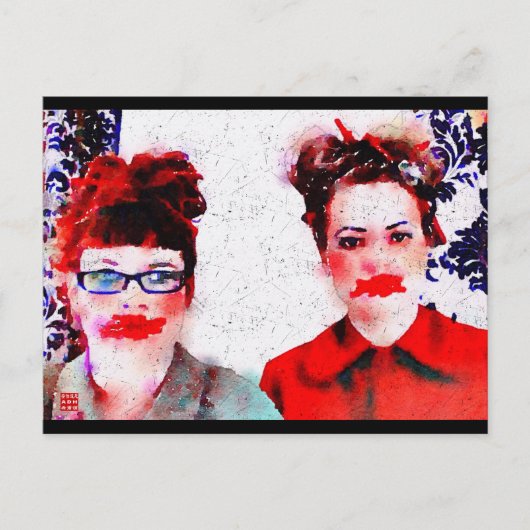 Rood in het Briefkaart Face (Voorkant)