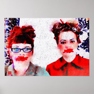 Rood in het gezicht poster