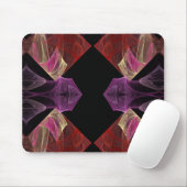 Rood in Paars Fractal Mousepad Muismat (Met muis)