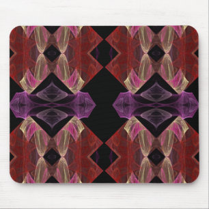 Rood in Paars Fractal Mousepad Muismat