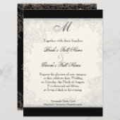 Rood in wit gestreepte tulp - bruiloft uitnodiging (Voorkant / Achterkant)