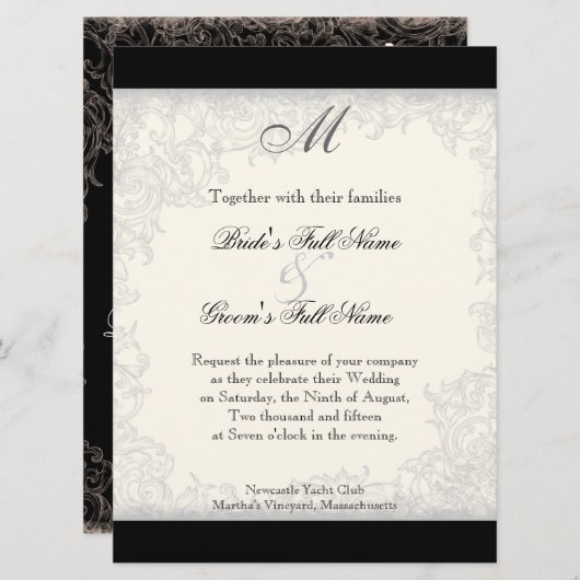 Rood in wit gestreepte tulp - bruiloft uitnodiging (Voorkant / Achterkant)