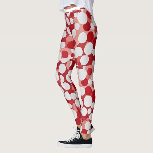 Rood in witte polka dot leggings (Links)