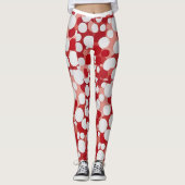 Rood in witte polka dot leggings (Voorkant)