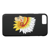 Rood Indiaas hoofd Case-Mate iPhone Case (Achterkant (Horizontaal))