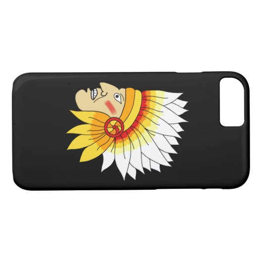 Rood Indiaas hoofd Case-Mate iPhone Case (Achterkant (Horizontaal))