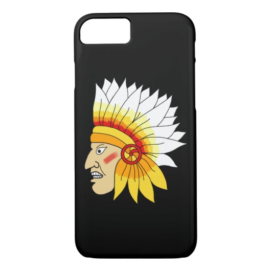 Rood Indiaas hoofd Case-Mate iPhone Case (Achterkant)