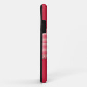 Rood ingecheckt met monogram Case-Mate iPhone case (Achterkant/rechts)