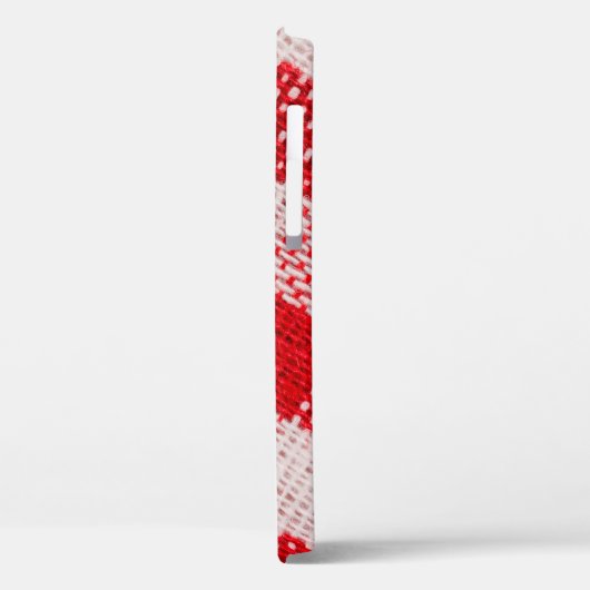 Rood ingecheckte textiel, tablecloth patroonstruct Case-Mate iPhone case (Achterkant / Links)