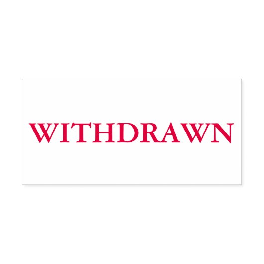 Rood ingetrokken zelfinktende stempel (Design)